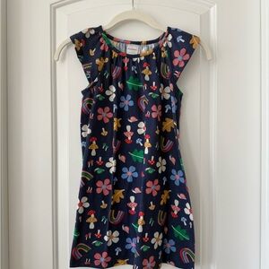 Hanna Andersson Navy Floral, Rainbow & Mushroom Print Nightgown